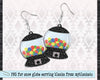 gumball earring design digital PNG