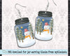 Snowman earring design PNG