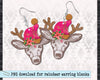 reindeer earring design PNG