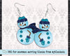 Winter snowman earring design PNG