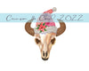 Christmas skull design PNG