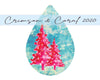 Christmas sublimation design png for tear drop earrings