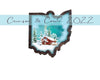 Ohio shape rustic Christmas ornament design