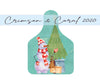 Christmas sublimation design for cow tag ornament