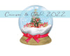 Christmas tree snow globe ornament sublimation design