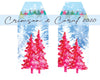 Christmas tree sublimation design for gift tag door hanger