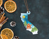 California gingerbread ornament design PNG