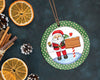 Santa Merry Christmas ornament design PNG