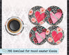 BOHO leopard hearts coaster PNG bundle download