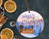 Merry Christmas sublimation download template for round ornaments