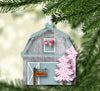 personalized sublimation design for barn ornament