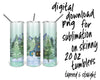 Winter Sublimation design for skinny tumbler