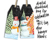 Snowman sublimation download png for gift tag door hanger blanks
