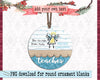 Teacher hand drawn ornament PNG