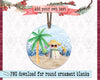 beach Christmas ornament sublimation PNG