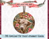 Cow Christmas ornament design PNG