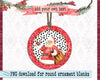 vintage santa christmas ornament design