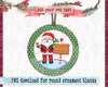 Santa Merry Christmas ornament design PNG