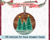 Wooden Christmas tree ornament sublimation PNG download