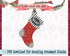 Stocking Christmas ornament sublimation PNG