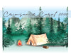 Camping sublimation design PNG for skinny tumbler