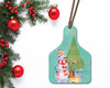 Christmas sublimation design for cow tag ornament