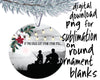 Christmas fishing ornament design with father and son memory template
