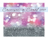 bokeh with silver digital design PNG download for tumblers