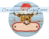 Sublimation PNG for custom family ranch christmas ornament