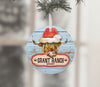 Sublimation PNG for custom family ranch christmas ornament