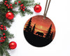 Hippo Christmas ornament sublimation design