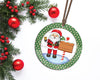 Santa Merry Christmas ornament design PNG