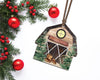 Christmas barn ornament design PNG