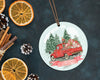 Christmas truck ornament sublimation design